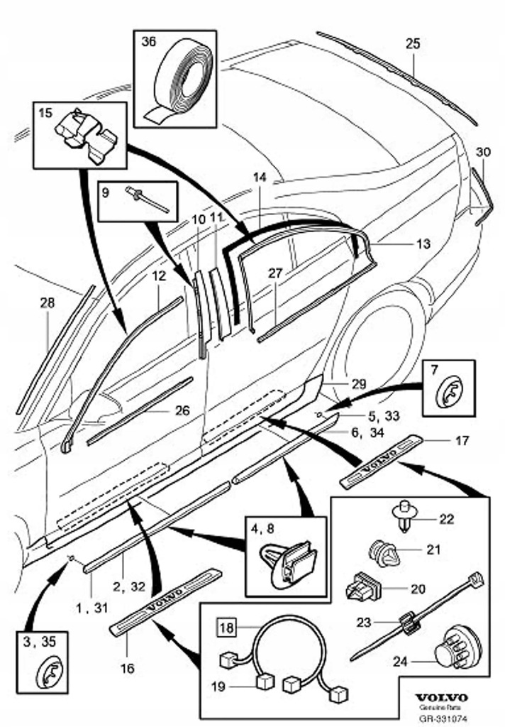 фото №7, Volvo xc70 2011 уплотнители окон