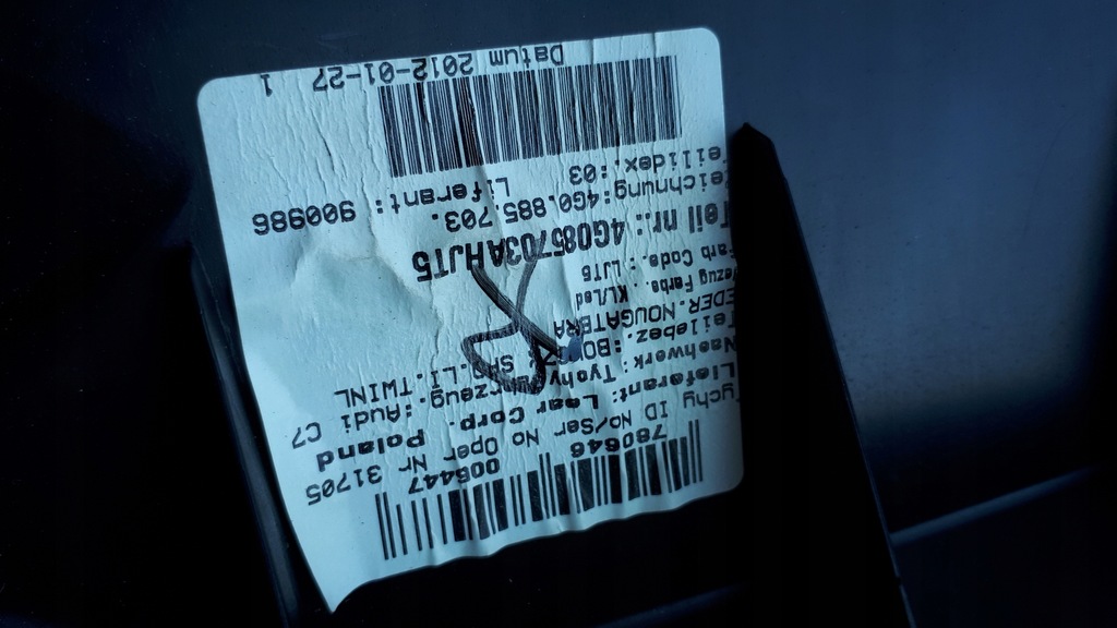 фото №8, A6 c7 4g обшивка сиденье задняя левый правый кожа 2x a7