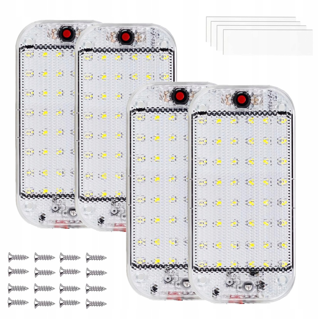 фото №13, Лампа потолочная 48led 12v лампа освещение do rv kamperów прицепа 4szt