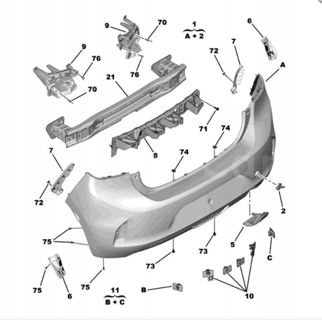 фото №7, Бампер задняя opel corsa vi f 50152485