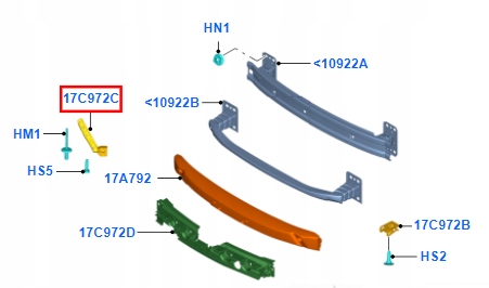 фото №10, Направляющая бампера правый перед ka 2008-2016 _ ford oe_ 1743879 _ bs51-17c972-ba