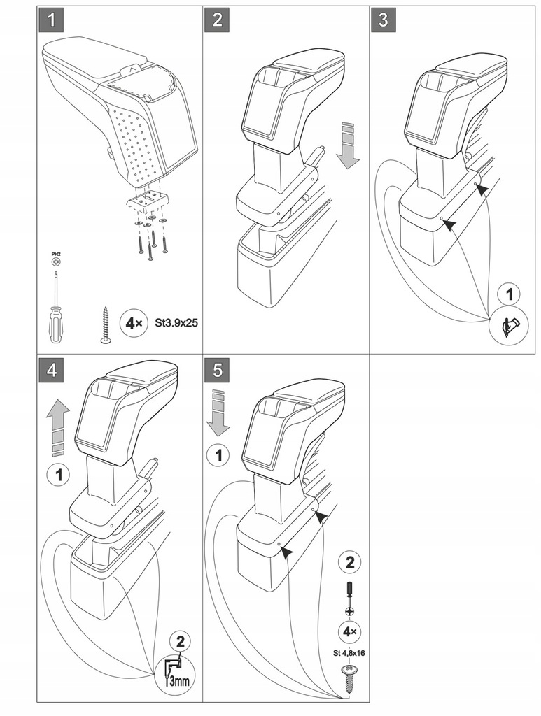 фото №7, Подлокотник с адаптер do hyundai i10, 2019- , arm2-black