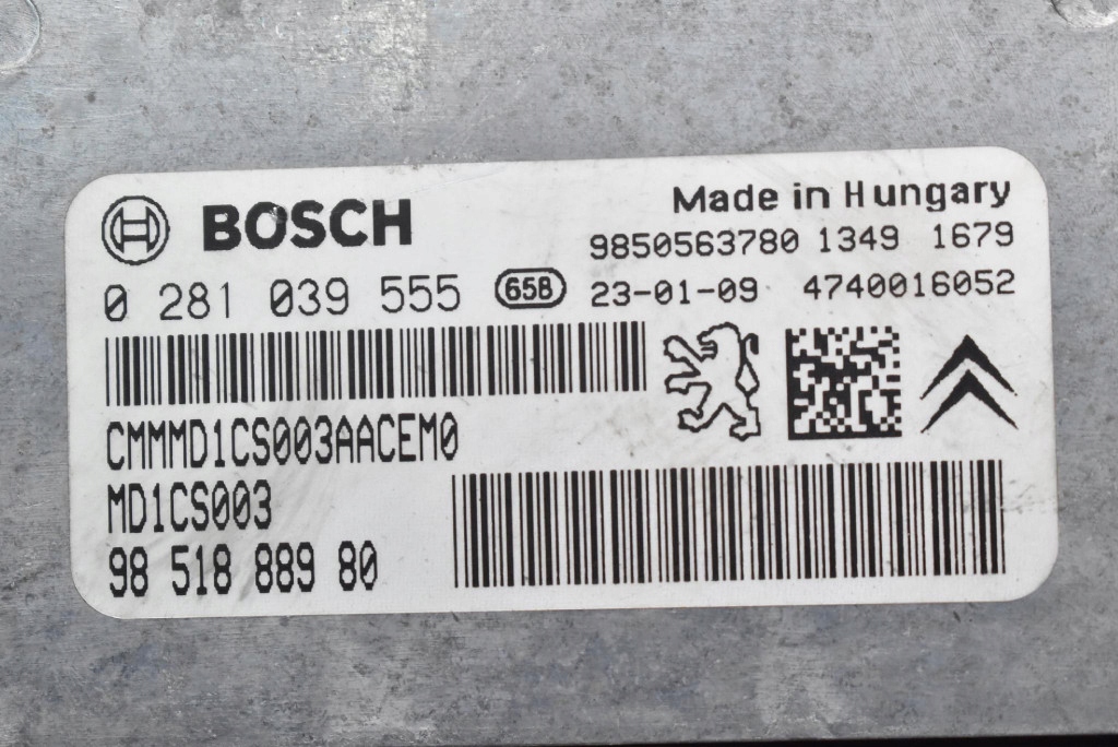 Блок управления двигателя 9851888980 0281039555 peugeot 5008 2 ii 1.5 bluehdi 130km с Разборки