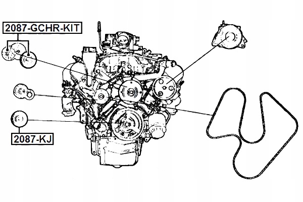 фото №3, Ролик натяжителя jeep liberty 2000-2007 febest