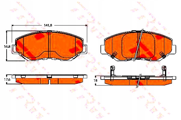 фото №2, Гальмівні колодки гальмівний. honda crv ii 01-06 перед