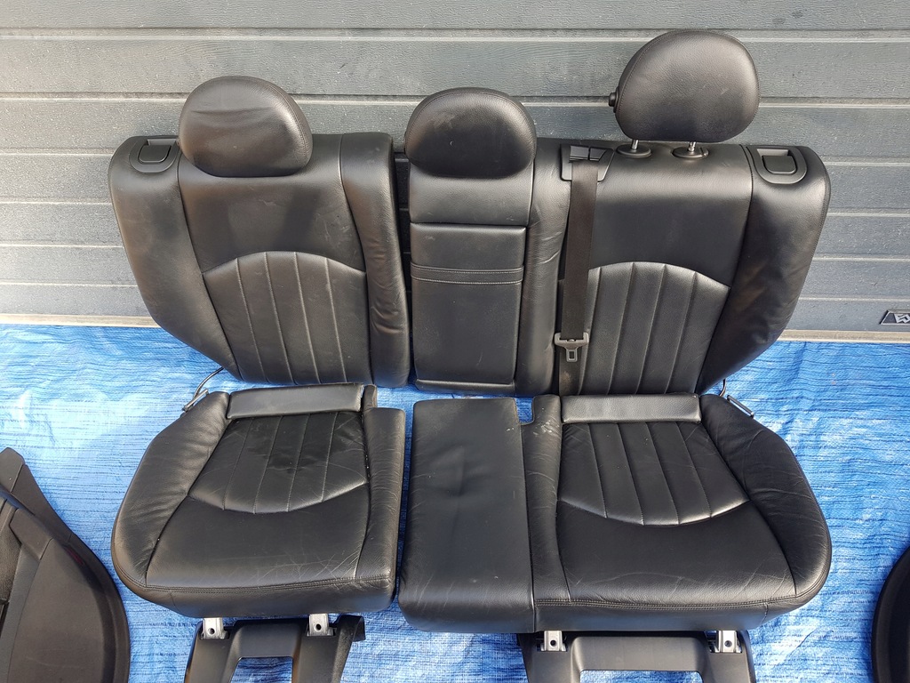 фото №7, Mercedes w211 kombi сиденья заднее сиденье обшивки комплект кожа