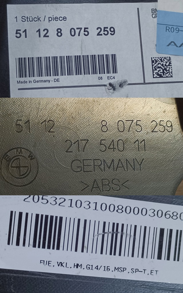 фото №8, Bmw 8 g14 g15 направляющая кронштейн направляющая бампер средний задняя 51128075259