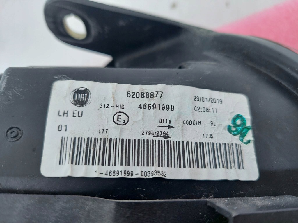 фото №8, Fiat 500 лампа левая перед передняя ксенон kpl