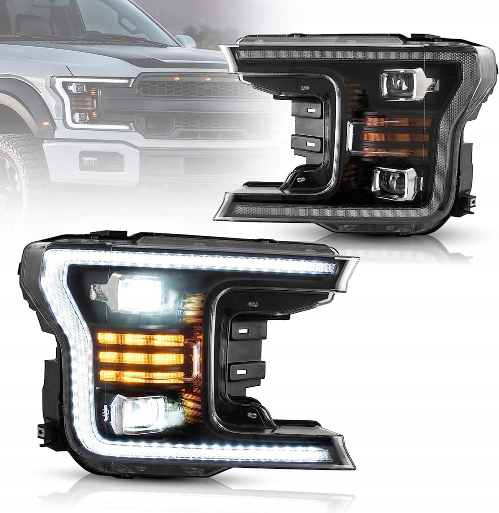 фото №1, Лампа лампы передние комплект led vland линзы ford f150 f-150 2018-2020