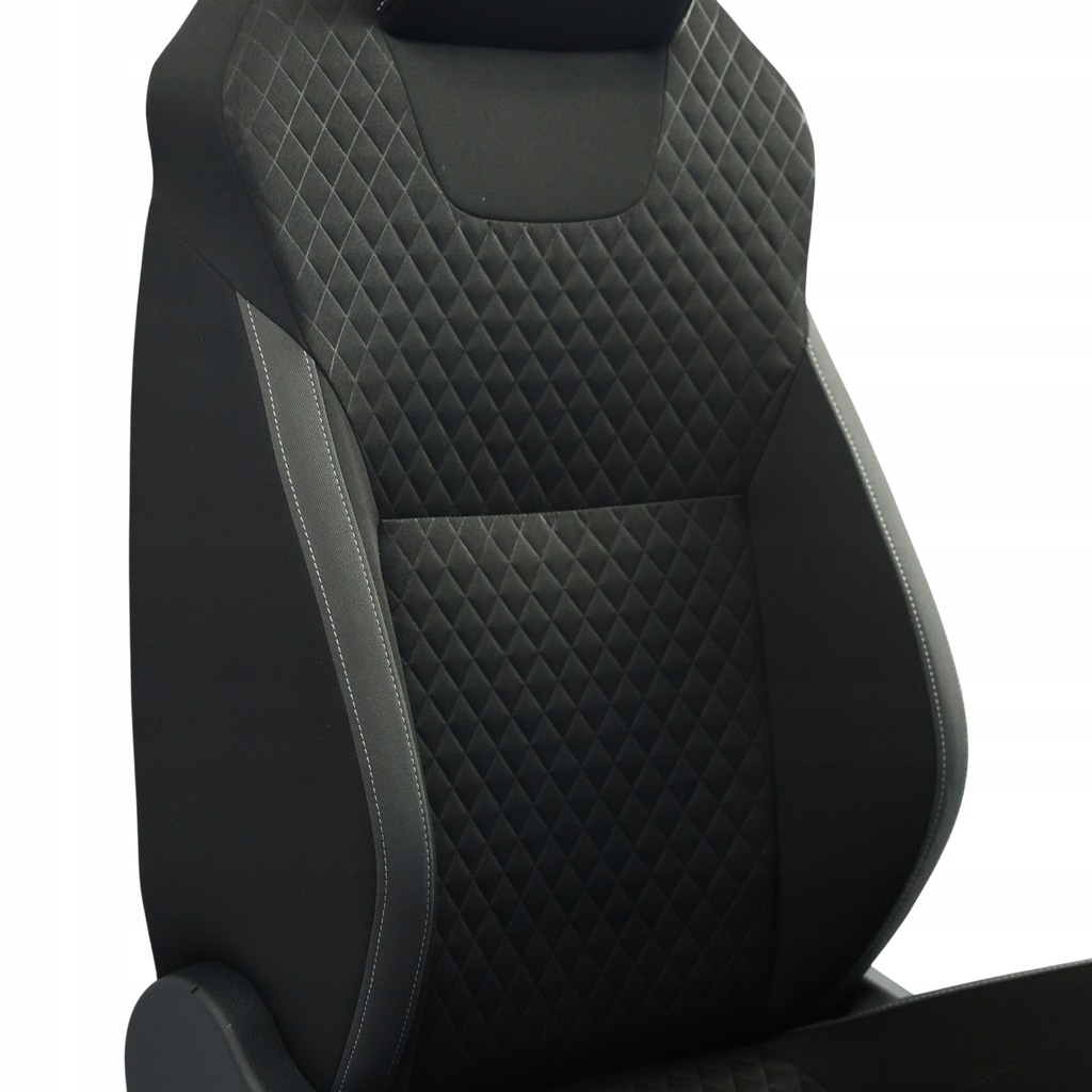 фото №12, Skoda rapid nh1 сидіння передній з підігрівом матеріал satyna чорно сріблястий лівий