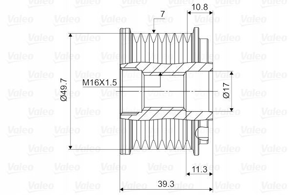 Шкив генератора valeo val588072 Оригинал