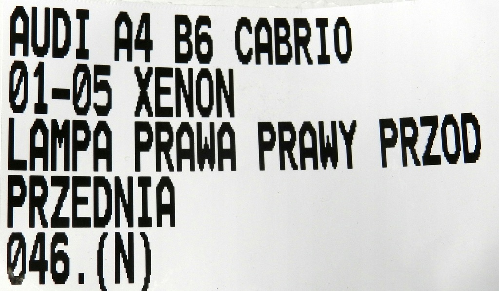 фото №10, Audi a4 b6 01-05 cabrio лампа права правий перед ксенон комплектна