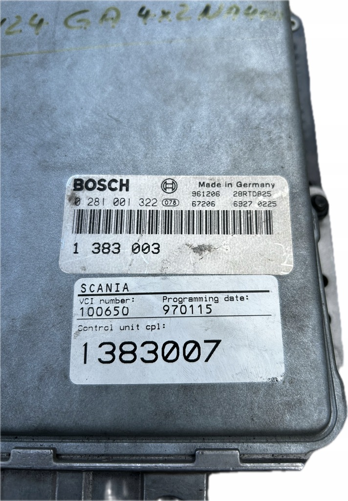 фото №5, Блок управления бортовой компьютер двигателя scania 4 1383007