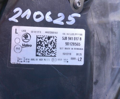 фото №12, Skoda rapid 5j led lift 16- ліва передня лампа оригінал 5jb941017b