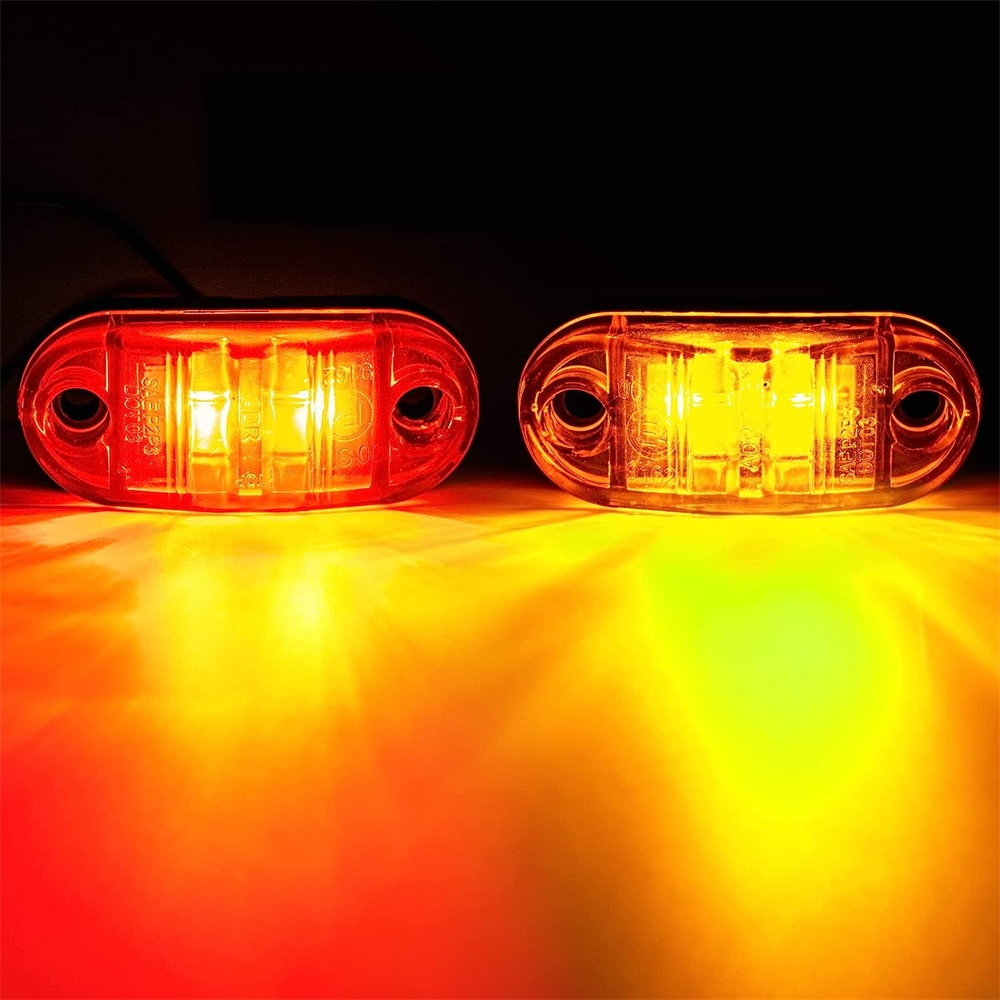 фото №6, 12pcs 12-24v led сторона маркер освітлення лампа бічна led решітка light