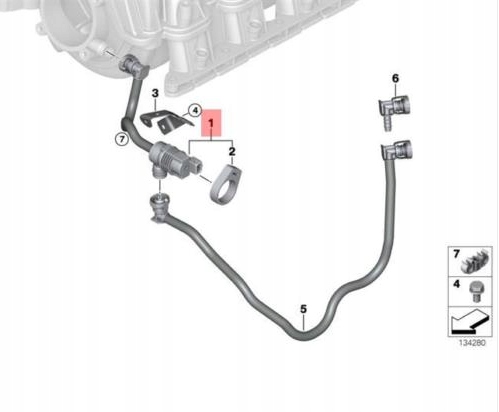 Клапан вентиляційний бака пального bmw x3 e83 з труба 13907618647 Київ