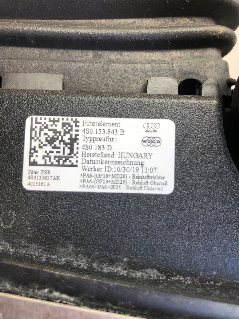 фото №6, Audi r8 4s 5.2 v10 fsi корпус фильтра 4s0133843b