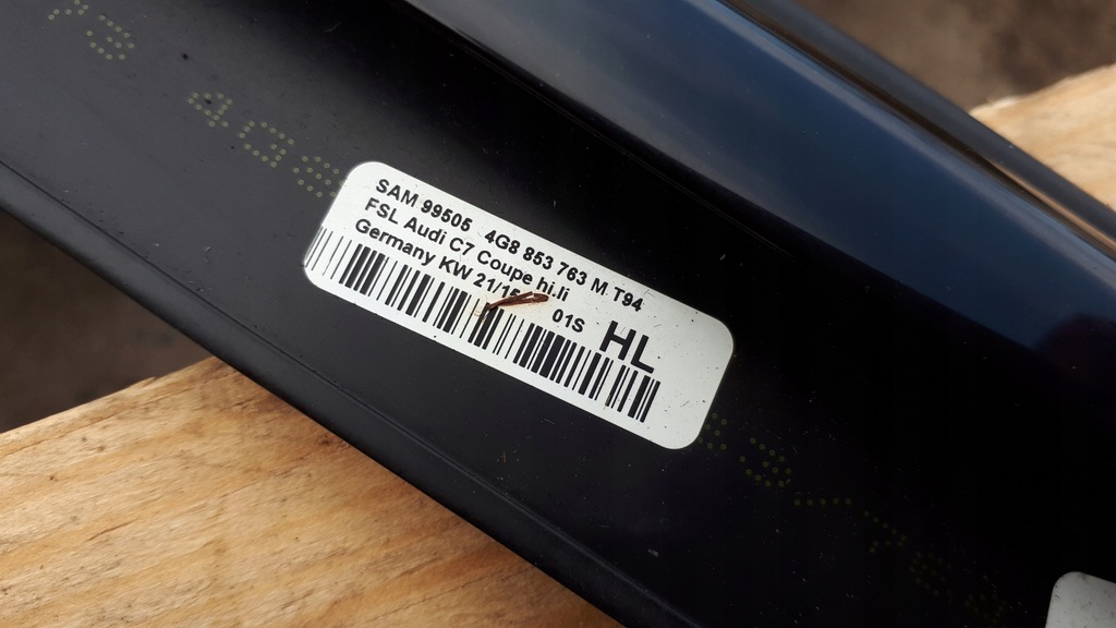 фото №6, A7 4g s7 молдинг уплотнитель дверь левый задняя sline