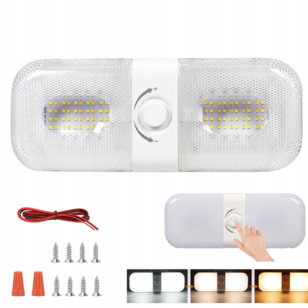 фото №11, Лампа led do салону автомобіля лампа стельова 120 led 12v 10w