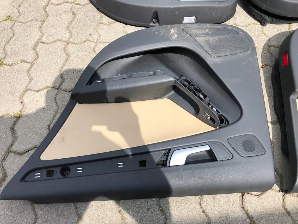 фото №5, Обшивка подлокотник czarno-beżowy audi a4 b8