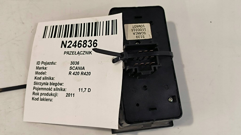фото №3, Перемикач світла 1900316 scania r 420 r420