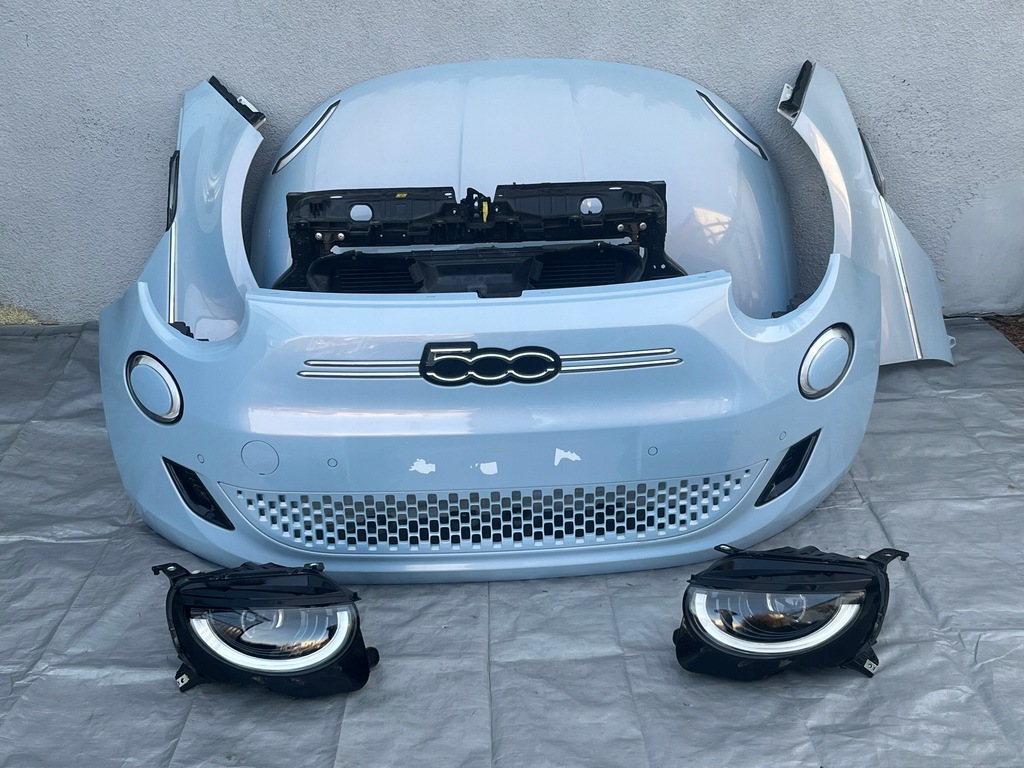 фото №6, Fiat 500e электрик бампер капот перед kompletny 2022-