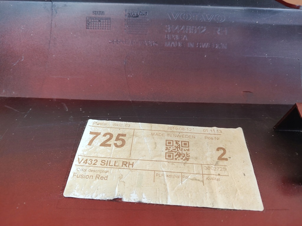 фото №12, Volvo v60 ii s60 iii 2018+ порог молдинг порог правая 31448912 fusion red