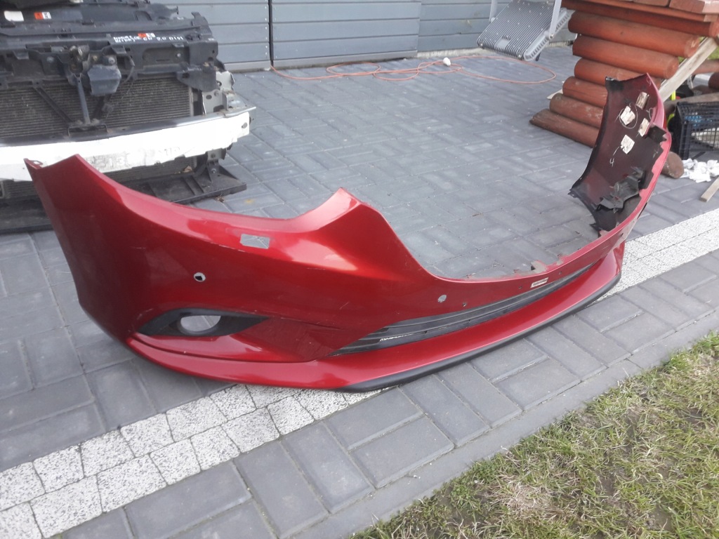 Mazda 6 gj 2012-2015 бампер перед оригинал передний + решётки цвет 41v с Разборки