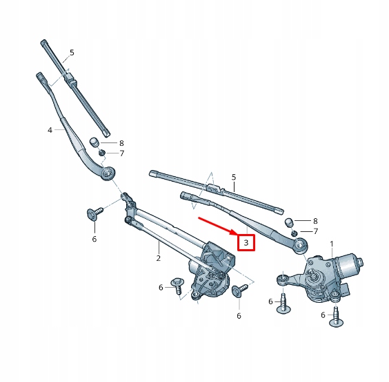 фото №1, Audi r8 4s передняя часть left дворник arm lhd 4s79554071p9 4s7955407 1p9