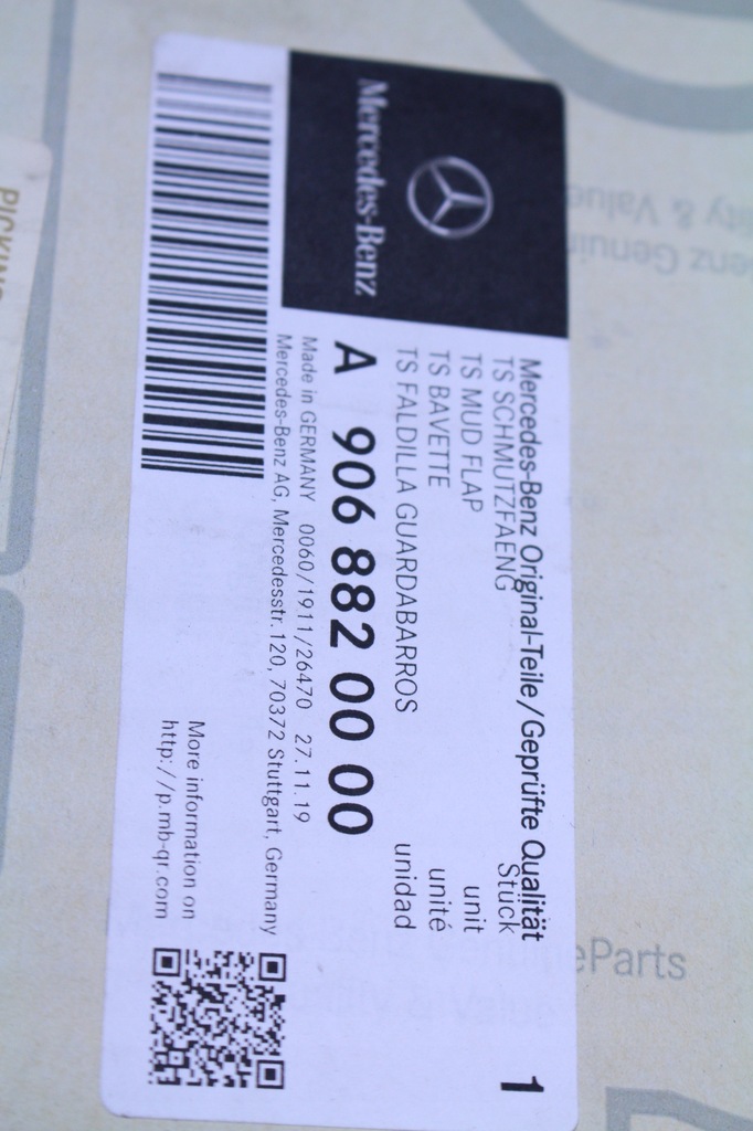 фото №5, Брызговики перед mercedes sprinter 906 a9068820000