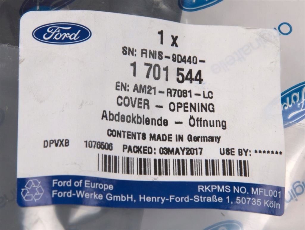 Заглушка бампера правий dół s-max 2010-2015 з pdc Оригінал