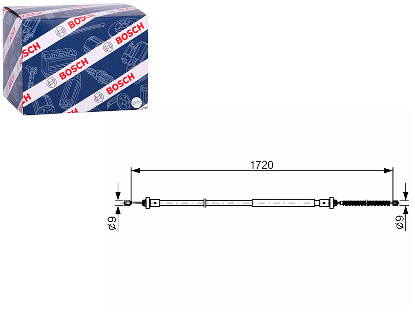 фото №1, Трос тормозная ручного задняя l/p dacia logan ii logan mcv ii renault