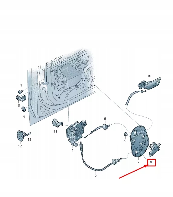 фото №10, Audi q8 4mn rear правый door lock actuator 4n0837060 oem