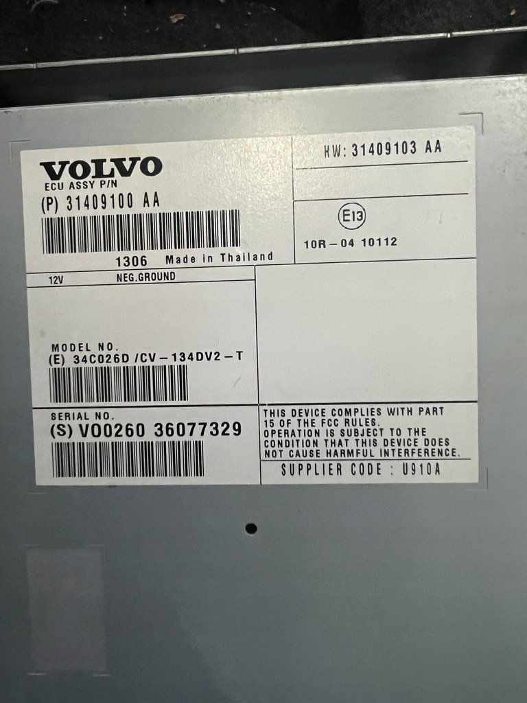 фото №2, Volvo s60 ii lift підсилювач радіо 31409103aa 13-