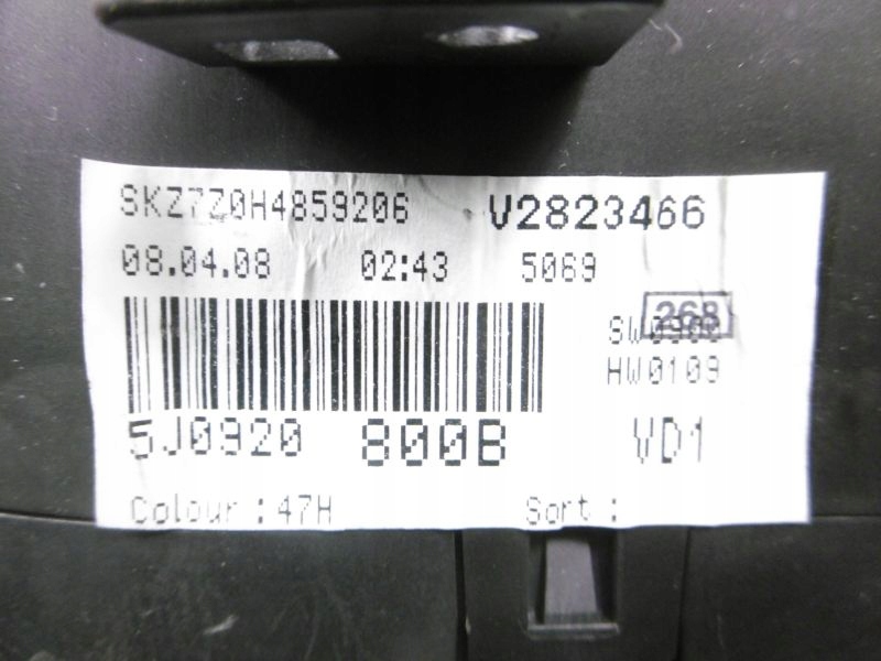 фото №9, Skoda fabia ii 5j счетчик приборы 1,2b 5j0920800b