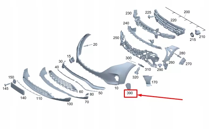 фото №13, Mercedes-benz eqc нижняя защита бампера передняя левая a2938851300 oem