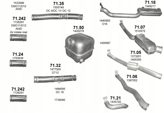 фото №4, Scania p, r, t 8.9 10.6 11.7 15.6 труба середня