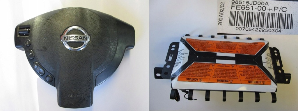 фото №1, Nissan qashqai i подушки безпеки подушки безпеки перед передні