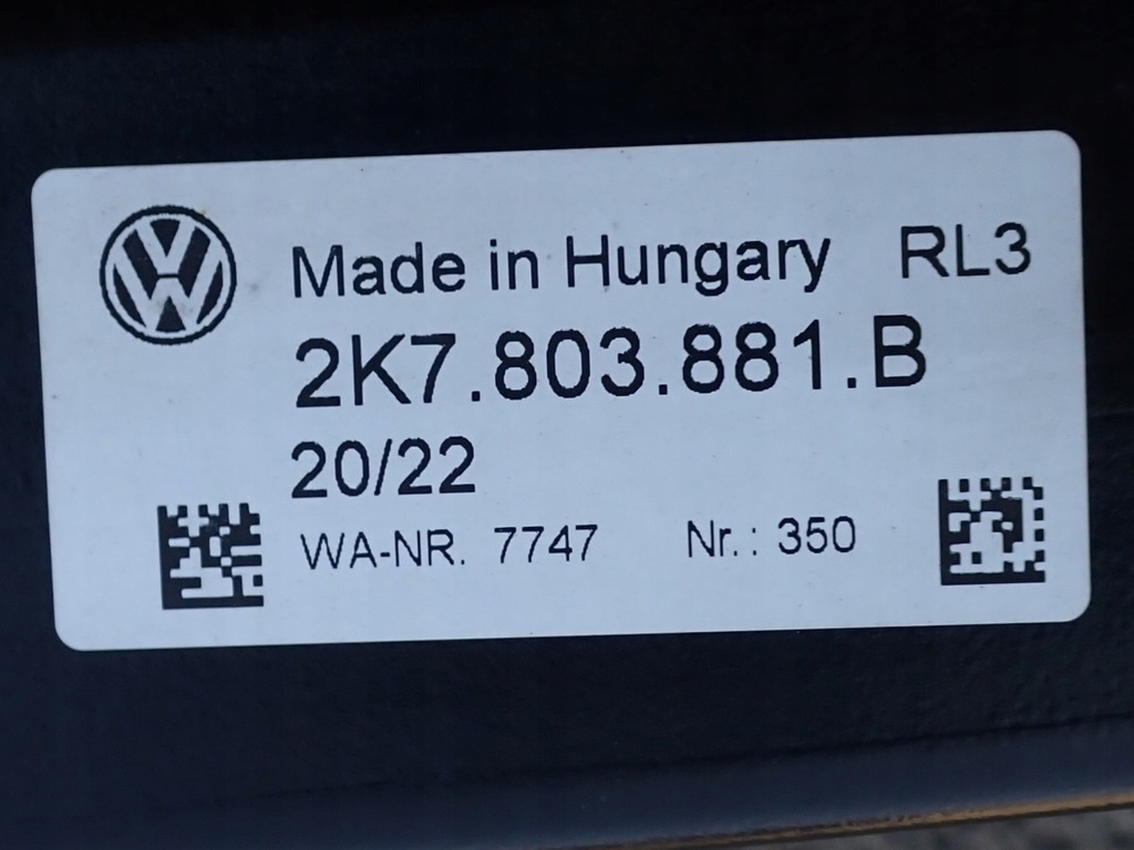 фото №8, Hak буксировочный балка automotive разъём vw caddy iv v 2k 2k7 2k7803881b