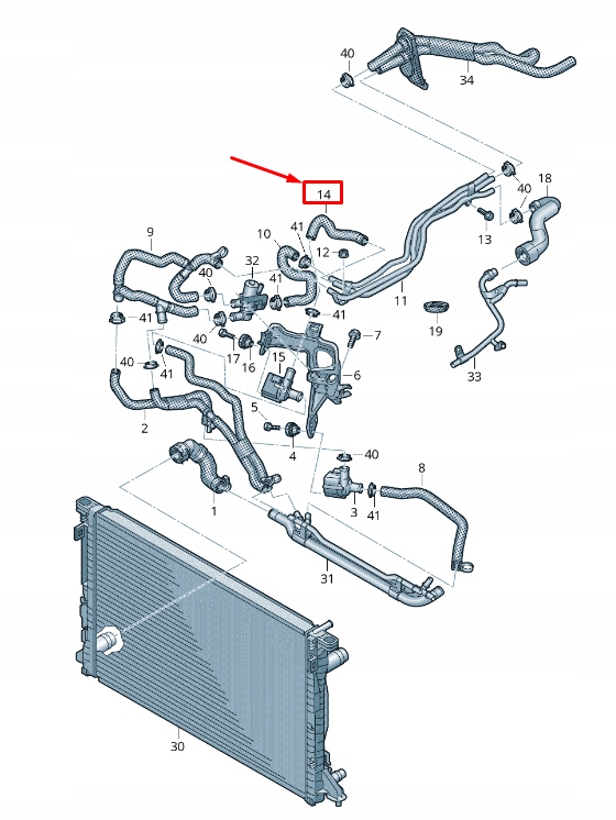 фото №1, Audi a6 c8 двигатель heating шланг 4k0819370j
