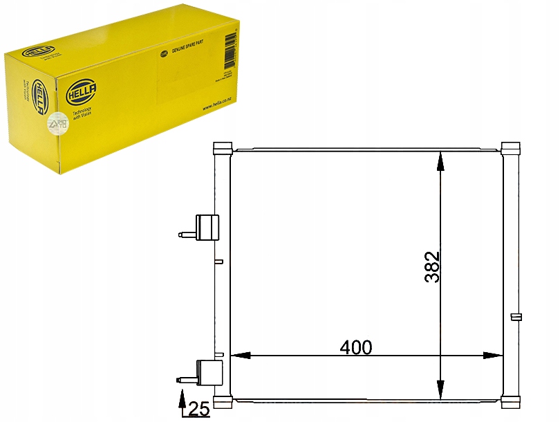 фото №1, Конденсатор радиатор кондиционера [hella]
