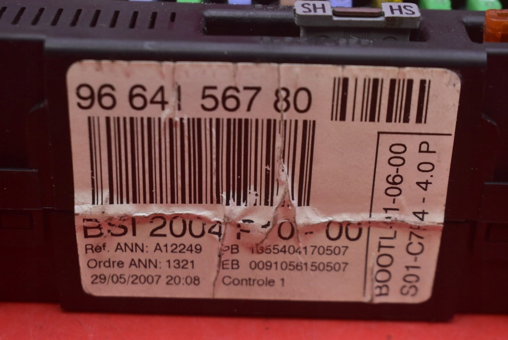 фото №7, Коробка предохранителей bsi 9664156780 citroen c2 1 i 1.4 hdi 68 km 03-08