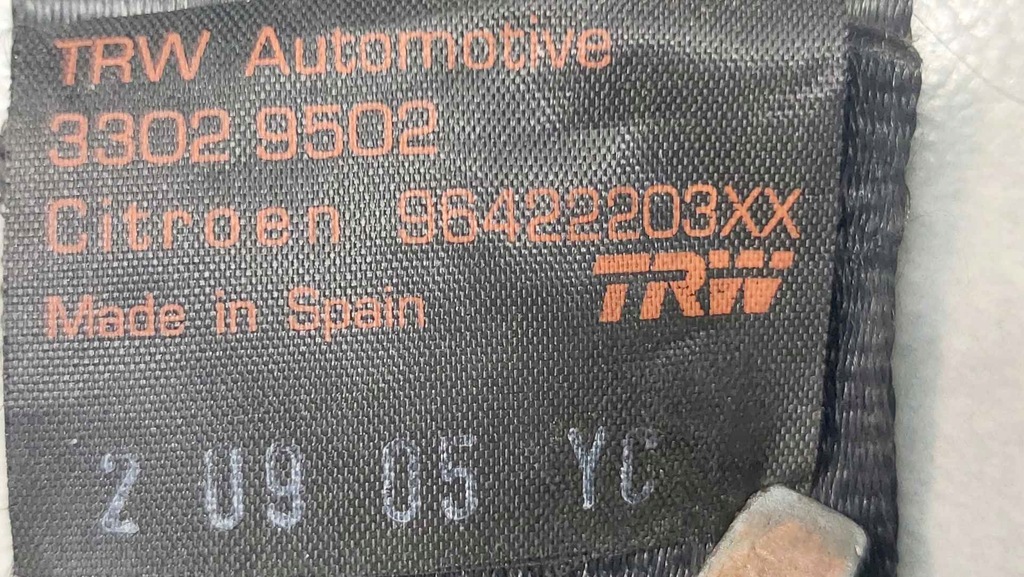 фото №5, Pas безпеки правий задня citroen c2 1.4 b 3d