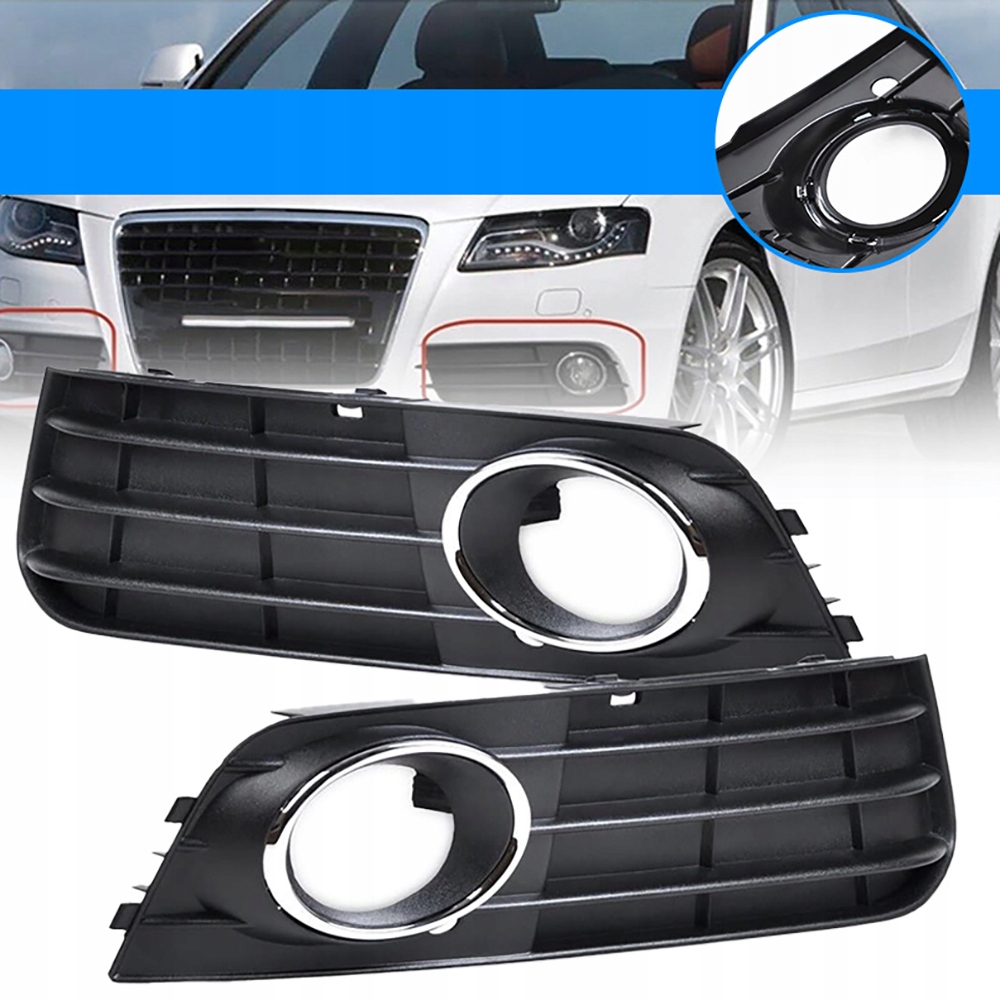 фото №1, Audi a4 b8 решётка радиатора рамка решётки заглушка противотуманной фары