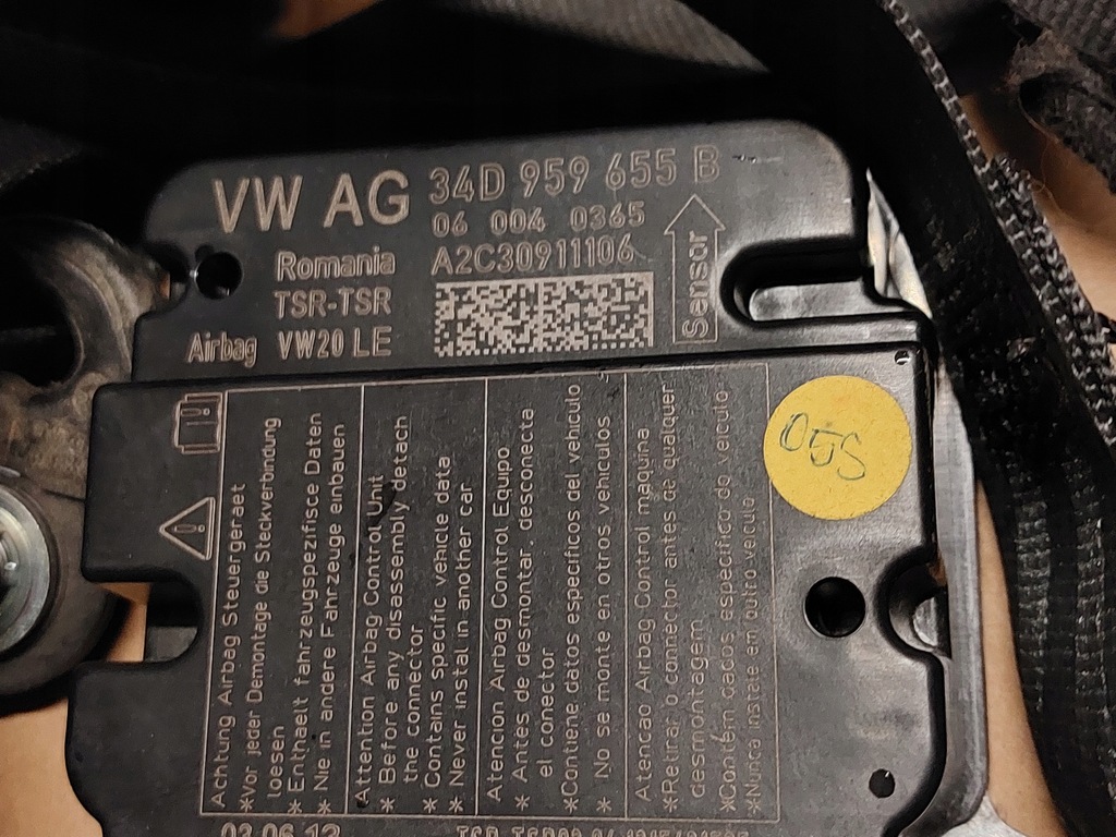 фото №7, Seat toledo iv 4 подушка безпеки подушка pas ремені 5p0880201an 1st880204