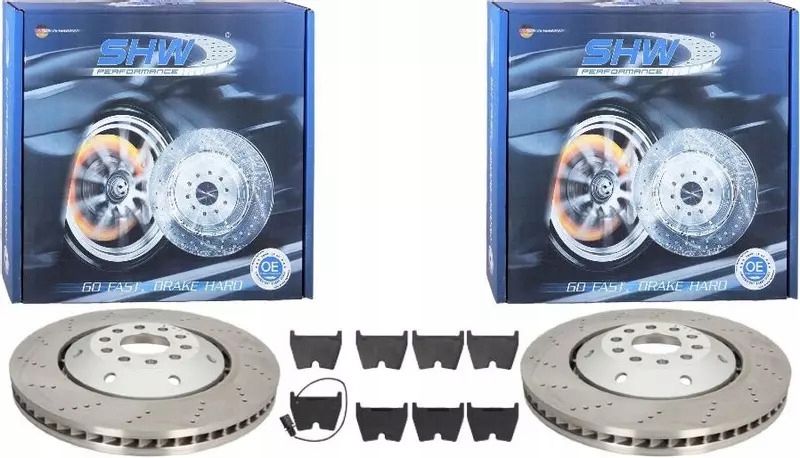 фото №1, Shw тормозные диски+ тормозные колодки перед audi rs6 c5 365mm