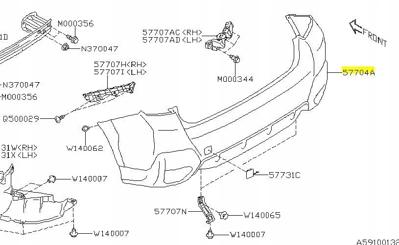 фото №1, Бампер задній subaru xv crosstrek оригінал 2017-