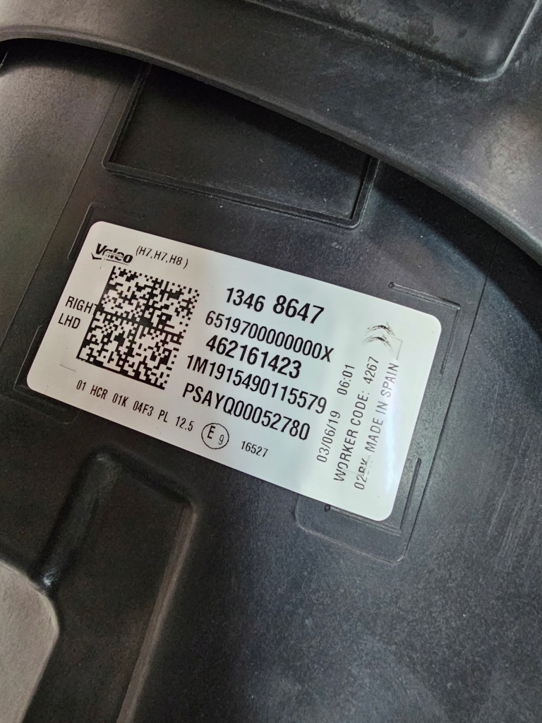 фото №9, Лампа передняя правая правый перед citroen c3 aircross europa