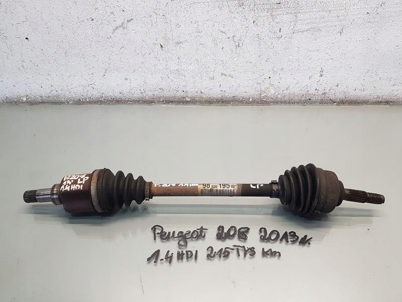 фото №1, Привідний вал ліва peugeot 208 i 1.4 hdi
