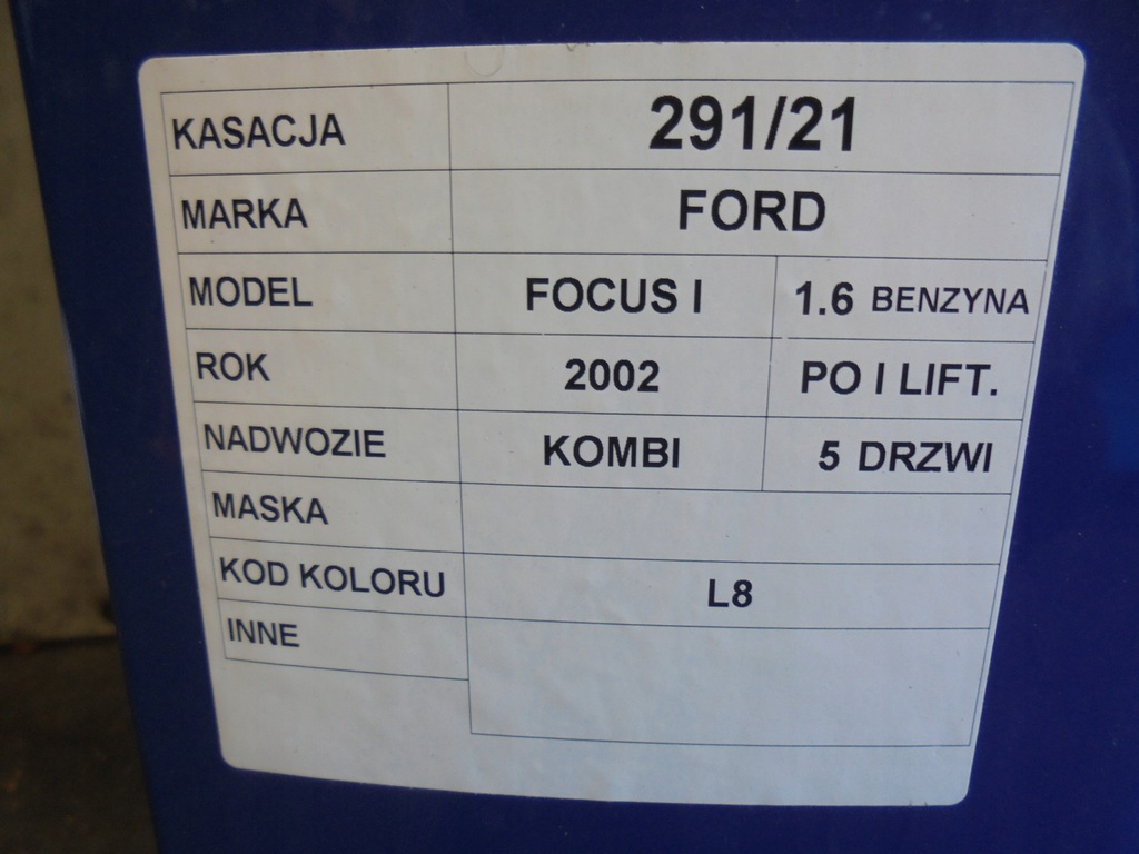 фото №5, Капот ford focus i lift lak. l8